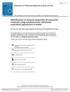 Identification of material properties of composite