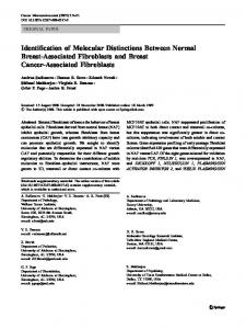 Identification of Molecular Distinctions Between Normal ... - CiteSeerX