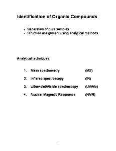 Identification of Organic Compounds