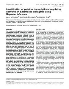 Identification of putative transcriptional regulatory networks in ...