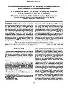 Identification of quantitative trait loci for carcass composition and pork ...