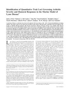 Identification of Quantitative Trait Loci Governing