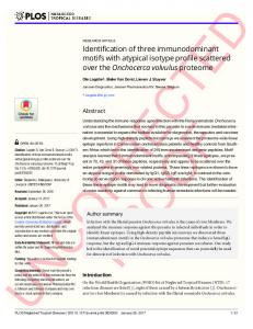 Identification of three immunodominant motifs with atypical ... - PLOS