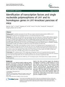 Identification of transcription factors and single nucleotide ...