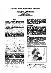 Identifying Dialects of German from Digit Strings - Semantic Scholar