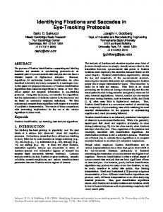Identifying Fixations and Saccades in Eye-Tracking ... - CiteSeerX