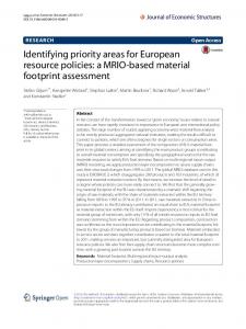 Identifying priority areas for European resource ... - Springer Link