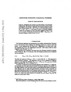 Identities involving Narayana numbers