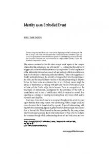 Identity as an Embodied Event - SAGE Journals - Sage Publications
