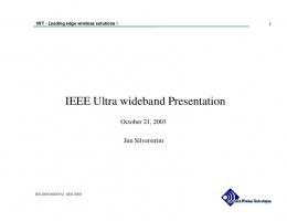 IEEE Ultra wideband Presentation