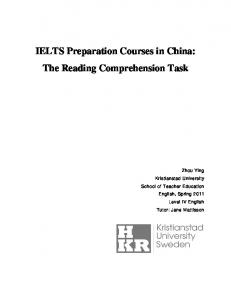 IELTS Preparation Courses in China: The Reading ... - DiVA
