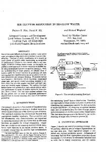 IER Clutter Reduction In Shallow Water