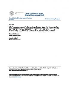 If Community College Students Are So Poor Why ...