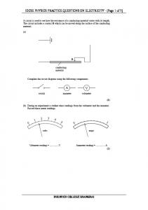 IGCSE PHYSICS PRACTICE QUESTIONS ON ... - nothingnerdy