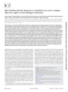 IgG4 Subclass-Specific Responses to ...