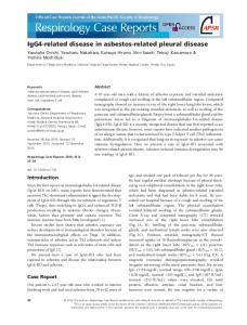 IgG4related disease in asbestosrelated pleural disease