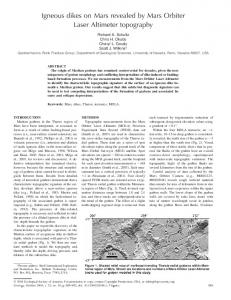 Igneous dikes on Mars revealed by Mars Orbiter ... - GSA Publications