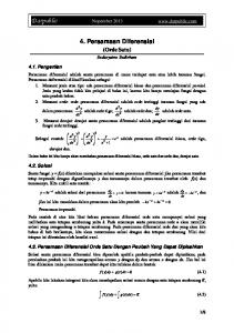 II-7 Persamaan Diferensial Orde-1