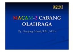 III. Macam Cabang Olahraga (Download)