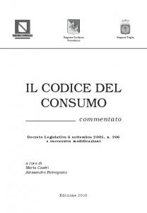 IL CODICE DEL CONSUMO