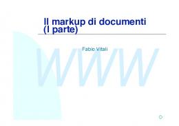 Il markup di documenti (I parte)