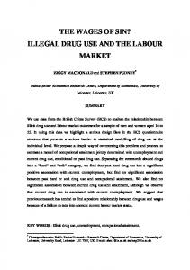 illegal drug use and the labour market - CiteSeer