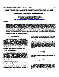 image compression algorithm using seam identification and spiht