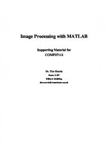 Image Processing with MATLAB