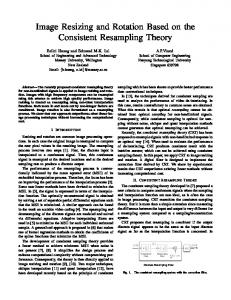 Image Resizing and Rotation Based on the Consistent Resampling ...