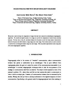 image steganalysis with binary similarity measures - Semantic Scholar