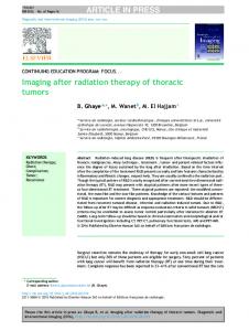 Imaging after radiation therapy of thoracic tumors