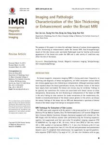 Imaging and Pathologic Characterization of the ... - KoreaMed Synapse