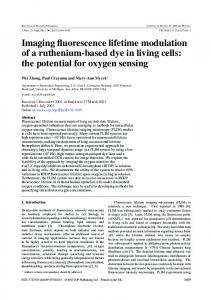 Imaging fluorescence lifetime modulation of a ruthenium ... - Deep Blue