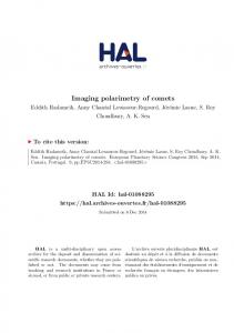 Imaging polarimetry of comets