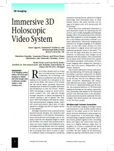 Immersive 3D Holoscopic Video System