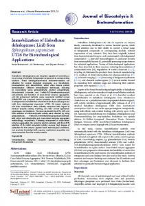 Immobilization of Haloalkane dehalogenase LinB from ... - Lentikats