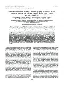 Immobilized Cobalt Affinity Chromatography ... - Journal of Virology