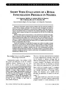 immunization program in nigeria - NCBI