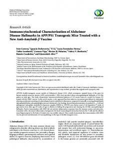 Immunocytochemical Characterization of Alzheimer Disease ...