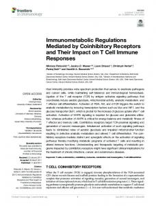 Immunometabolic Regulations Mediated by ... - Semantic Scholar