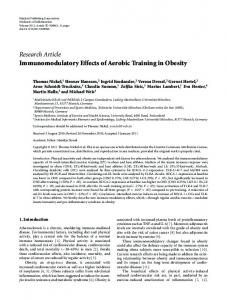 Immunomodulatory Effects of Aerobic Training in Obesity