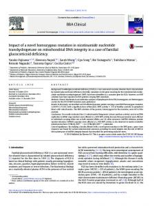 Impact of a novel homozygous mutation in ...