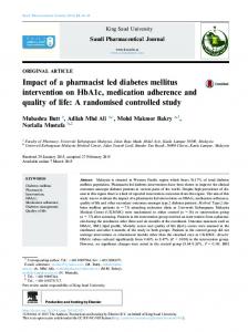 Impact of a pharmacist led diabetes mellitus intervention on ... - Core