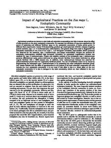 Impact of Agricultural Practices on the Zea mays L. Endophytic ...