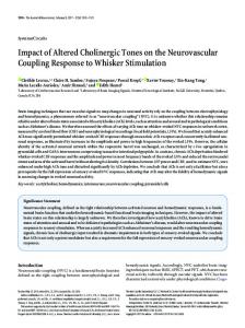 Impact of Altered Cholinergic Tones on the Neurovascular Coupling ...