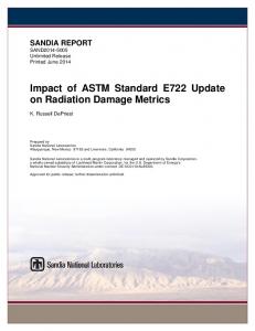 Impact of ASTM Standard E722 Update on Radiation