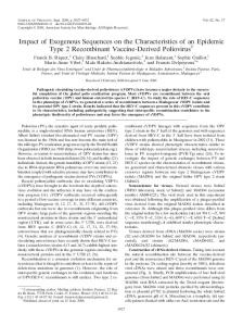 Impact of Exogenous Sequences on the ... - Journal of Virology