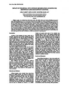 impact of industrial effluents on germination and seedling growth of ...