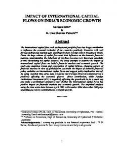 IMPACT OF INTERNATIONAL CAPITAL FLOWS ON INDIA'S ...