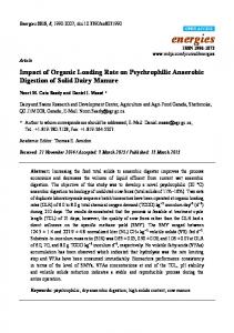 Impact of Organic Loading Rate on Psychrophilic ... - Semantic Scholar